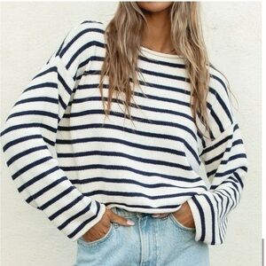 Forever Coastal Knit Cotton Sweater